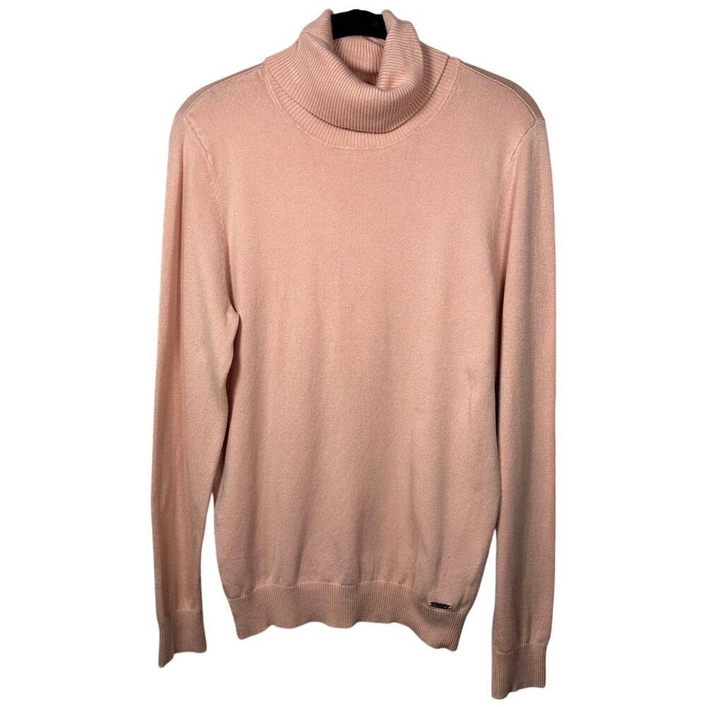 Calvin Klein Pink Long Sleeve Turtleneck Sweater Women's Medium